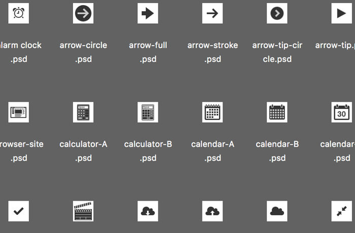 Pixel perfect icon set